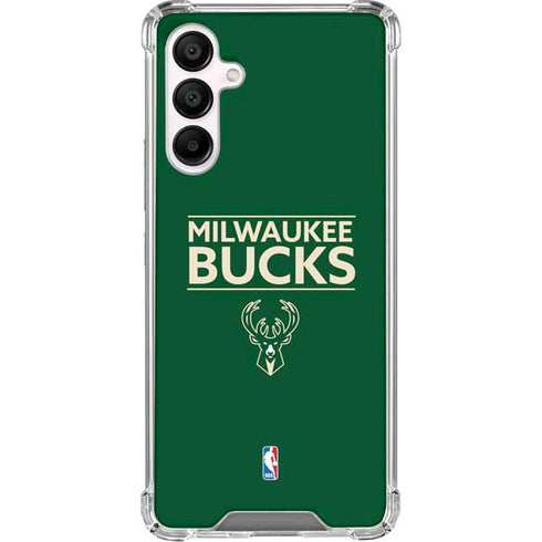 NBA Milwaukee Bucks Standard - Green Galaxy A16 5G Clear Case