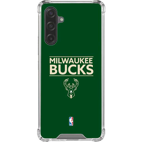 NBA Milwaukee Bucks Standard - Green Galaxy A17 Clear Case