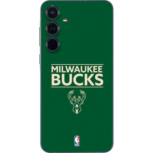 NBA Milwaukee Bucks Standard - Green Galaxy A35 5G Skin