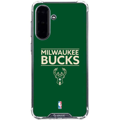 NBA Milwaukee Bucks Standard - Green Galaxy A36 5G Clear Case