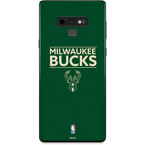 NBA Milwaukee Bucks Standard - Green Galaxy Note 9 Skin