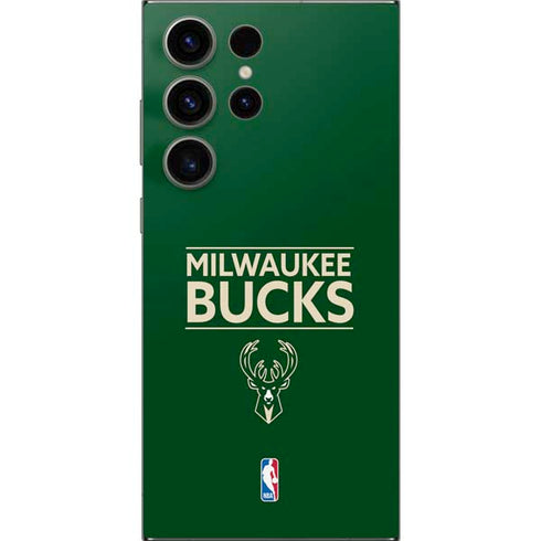 NBA Milwaukee Bucks Standard - Green Galaxy S25 Ultra Skin