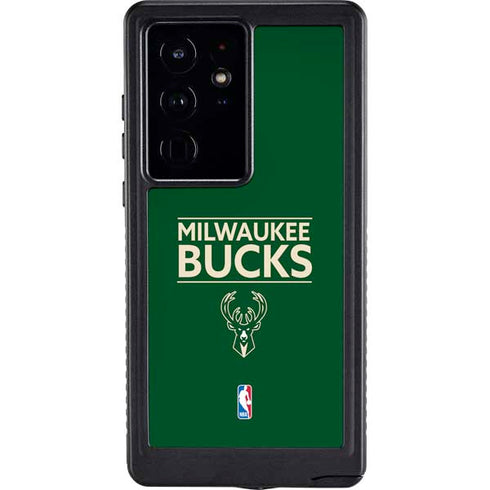 NBA Milwaukee Bucks Standard - Green Galaxy S24 Ultra Waterproof Case