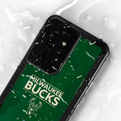 NBA Milwaukee Bucks Standard - Green Galaxy S24 Ultra Waterproof Case