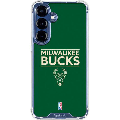 NBA Milwaukee Bucks Standard - Green Galaxy S25 Clear Case