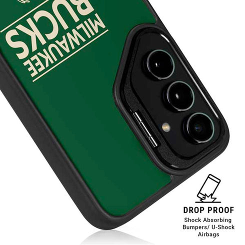 NBA Milwaukee Bucks Standard - Green Galaxy S26 Plus Kickstand Case