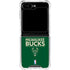 NBA Milwaukee Bucks Standard - Green Galaxy Z Flip6 Clear Case