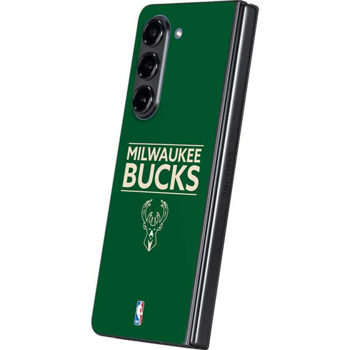 NBA Milwaukee Bucks Standard - Green Galaxy Z Fold5 5G Skin