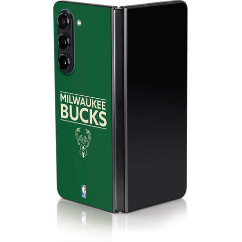 NBA Milwaukee Bucks Standard - Green Galaxy Z Fold5 5G Skin