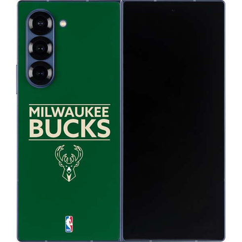 NBA Milwaukee Bucks Standard - Green Galaxy Z Fold6 Skin