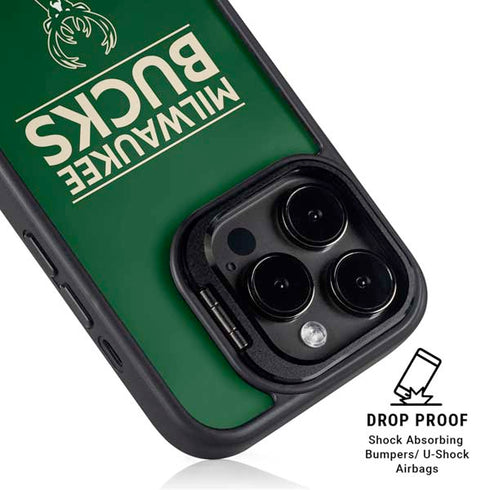 NBA Milwaukee Bucks Standard - Green iPhone 14 Pro Max Kickstand Case