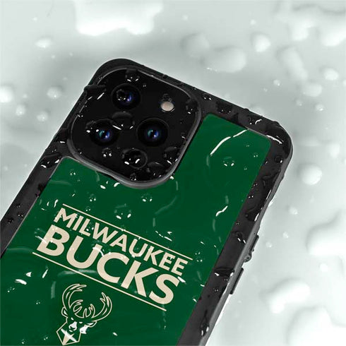 NBA Milwaukee Bucks Standard - Green iPhone 15 Pro Waterproof Case