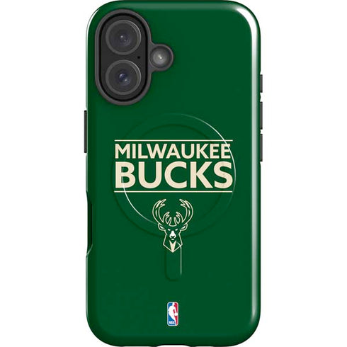 NBA Milwaukee Bucks Standard - Green iPhone 16 Magsafe Impact Case