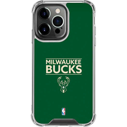 NBA Milwaukee Bucks Standard - Green iPhone 16 Pro Clear Case