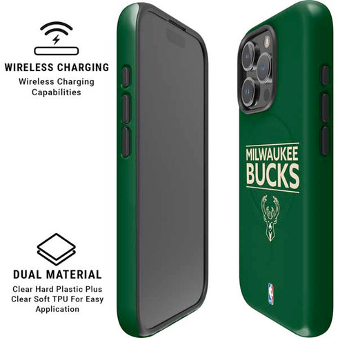 NBA Milwaukee Bucks Standard - Green iPhone 16 Pro Max Magsafe Impact Case