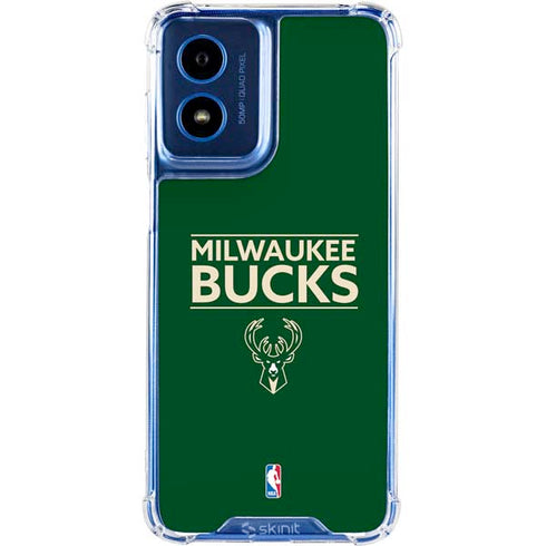 NBA Milwaukee Bucks Standard - Green Moto G Play 4G (2024) Clear Case