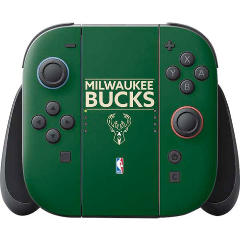 NBA Milwaukee Bucks Standard - Green Nintendo Switch 2 (2025) Joy-Con Controller Skin
