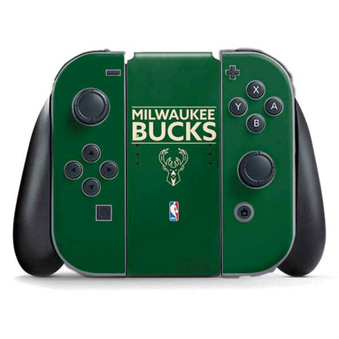 NBA Milwaukee Bucks Standard - Green Nintendo Switch (2017-2021) Joy-Con Controller Skin