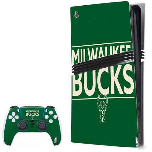 NBA Milwaukee Bucks Standard - Green PS5 Pro Bundle Skin