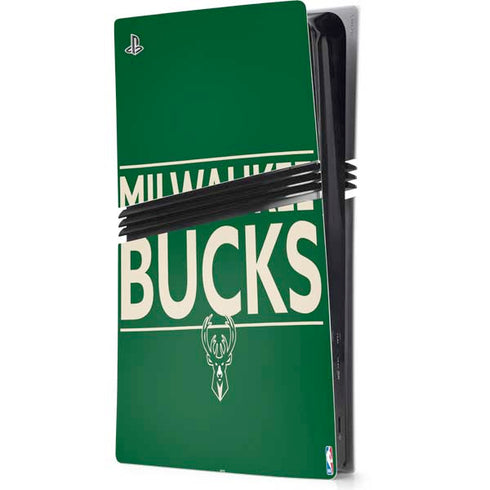 NBA Milwaukee Bucks Standard - Green PS5 Pro Console Skin