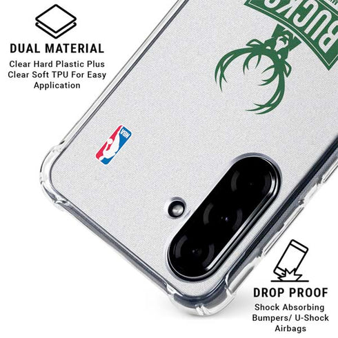 NBA Milwaukee Bucks Static Galaxy A36 5G Clear Case
