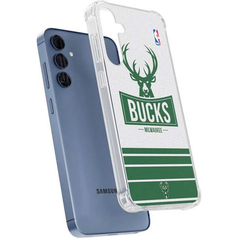NBA Milwaukee Bucks Static Galaxy A55 5G Clear Case
