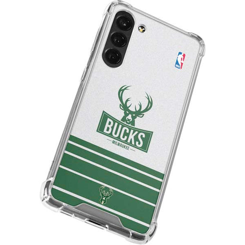 NBA Milwaukee Bucks Static Galaxy S24 FE Clear Case