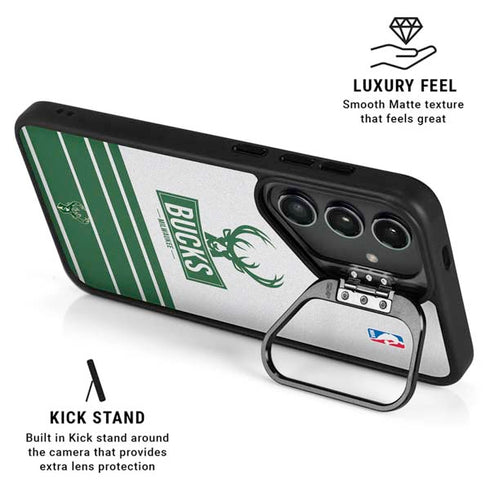 NBA Milwaukee Bucks Static Galaxy S24 FE Kickstand Case