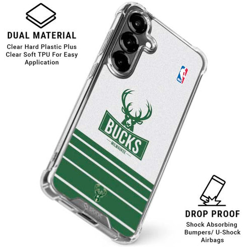 NBA Milwaukee Bucks Static Galaxy S26 Clear Case
