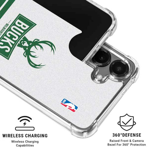 NBA Milwaukee Bucks Static Galaxy S26 Plus Clear Case