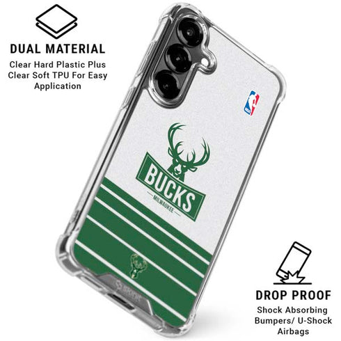 NBA Milwaukee Bucks Static Galaxy S26 Plus Clear Case