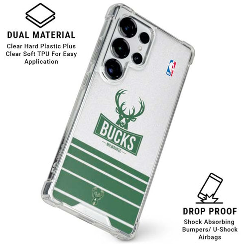 NBA Milwaukee Bucks Static Galaxy S26 Ultra Clear Case