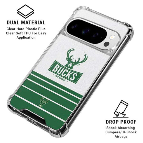 NBA Milwaukee Bucks Static Google Pixel 10 Pro XL Clear Case