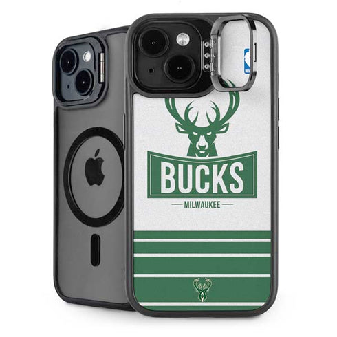 NBA Milwaukee Bucks Static iPhone 14 Plus Kickstand Case
