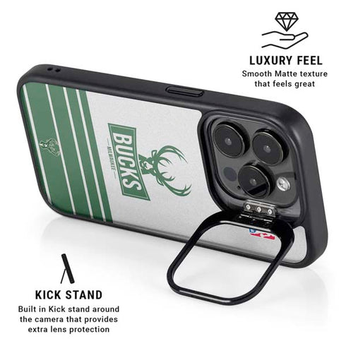 NBA Milwaukee Bucks Static iPhone 16 Pro Max Kickstand Case
