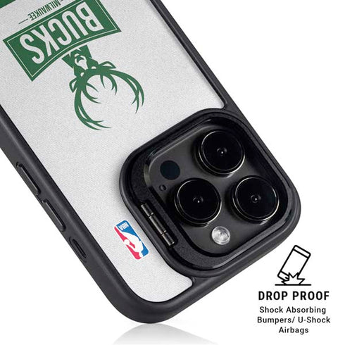 NBA Milwaukee Bucks Static iPhone 16 Pro Max Kickstand Case