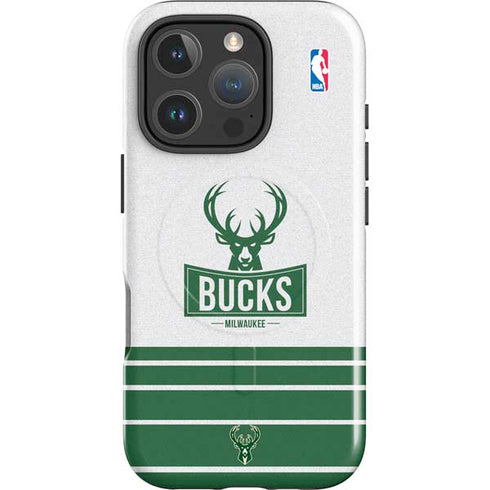 NBA Milwaukee Bucks Static iPhone 16 Pro Max Magsafe Impact Case