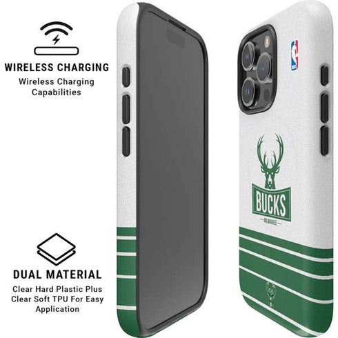 NBA Milwaukee Bucks Static iPhone 16 Pro Max Magsafe Impact Case