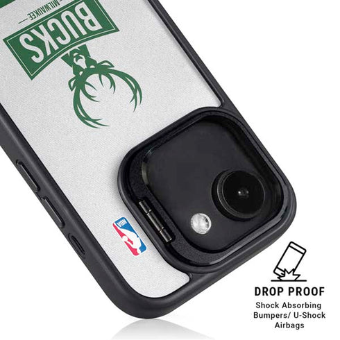 NBA Milwaukee Bucks Static iPhone 16e Kickstand Case