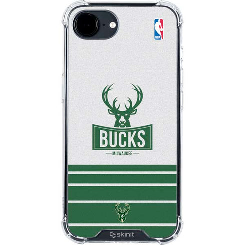 NBA Milwaukee Bucks Static iPhone 16e Clear Case