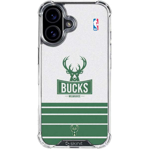 NBA Milwaukee Bucks Static iPhone 17 Clear Case