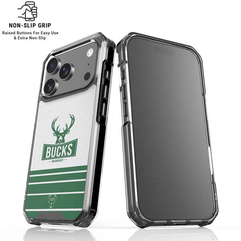 NBA Milwaukee Bucks Static iPhone 18 Pro Clear Case