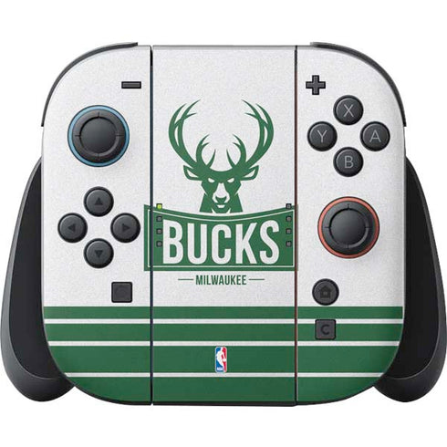 NBA Milwaukee Bucks Static Nintendo Switch 2 (2025) Joy-Con Controller Skin