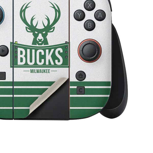 NBA Milwaukee Bucks Static Nintendo Switch 2 (2025) Joy-Con Controller Skin