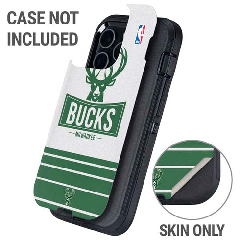 NBA Milwaukee Bucks Static Otterbox Defender iPhone Skin
