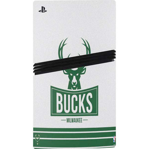 NBA Milwaukee Bucks Static PS5 Pro Disk Console Skin