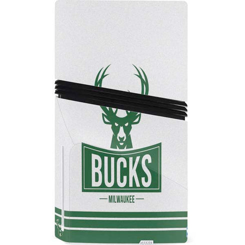 NBA Milwaukee Bucks Static PS5 Pro Disk Console Skin