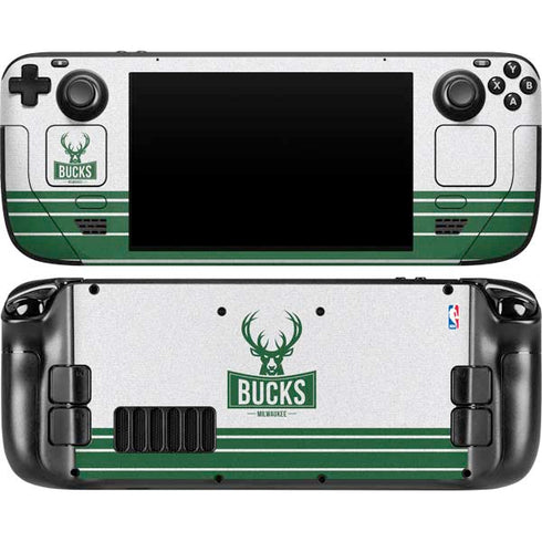 NBA Milwaukee Bucks Static Steam Deck Handheld Gaming Computer OLED Skin