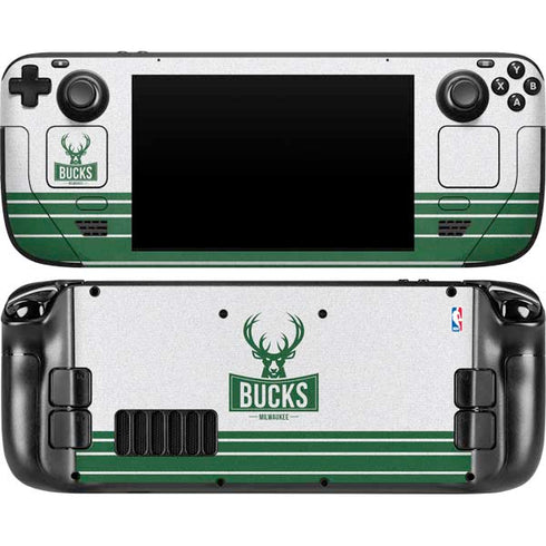 NBA Milwaukee Bucks Static Steam Deck Handheld Gaming Computer Skin