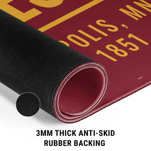 University of Minnesota Minneapolis MN Est 1851 Gaming Mouse Pad